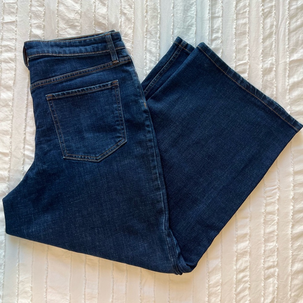 NWT Banana Republic women’s wide leg cropped tall denim jeans - Picture 2 of 6